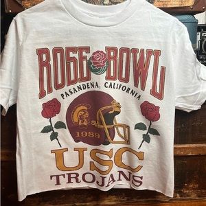 USC Rose Bowl crop top graphic t-shirt